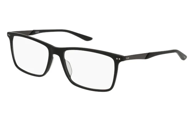 Puma Pu0096o 006 Uomo Montature Da Vista Acetato Nero Trasparente Squadrata