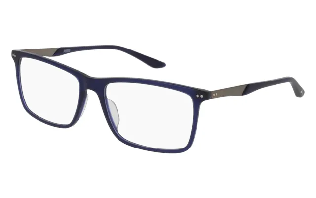 Puma Pu0096o 010 Uomo Montature Da Vista Acetato Blu Trasparente Squadrata