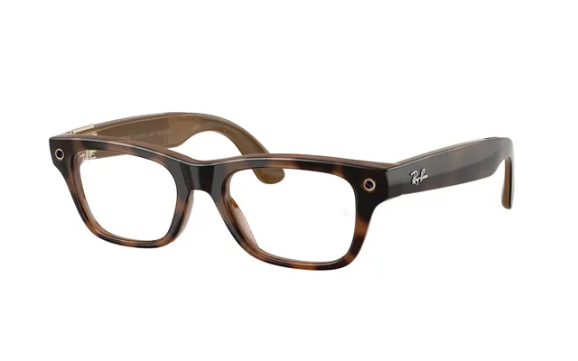 Ray - Ban Rw7001 Ray-ban Meta Gen 2 Blayzer Optics 8528 Unisex Smart Glasses Injected Turtle Transparent Squared Normal