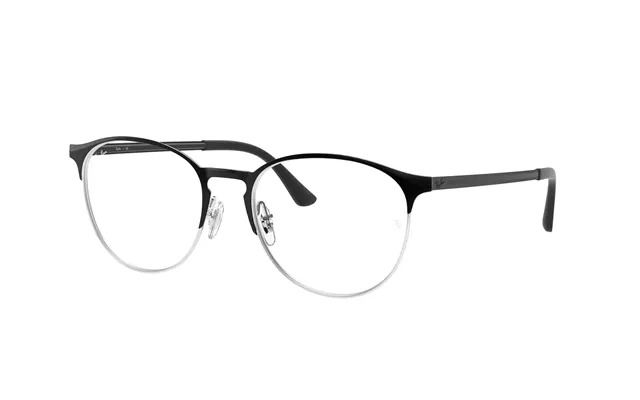 Ray - Ban Rx6375 2861 Unisex Optical Frames Metal Black Transparent Pantos Normal