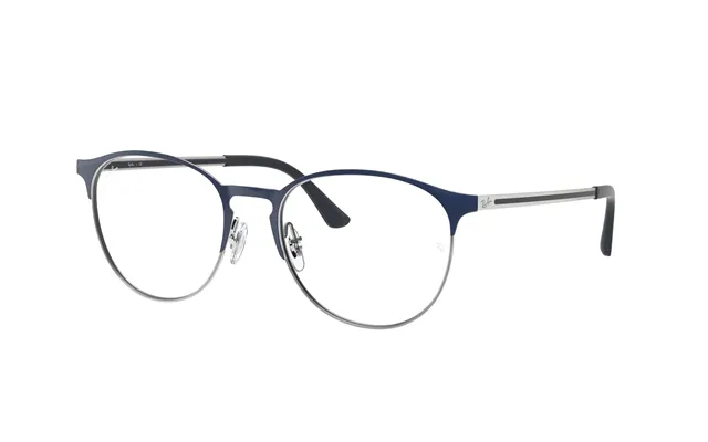 Ray - Ban Rx6375 2981 Unisex Optical Frames Metal Blue Transparent Pantos Normal