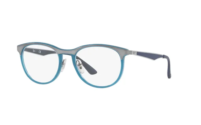 Ray - Ban Rx7116 8017 Man Optical Frames Plastic Blue Squared