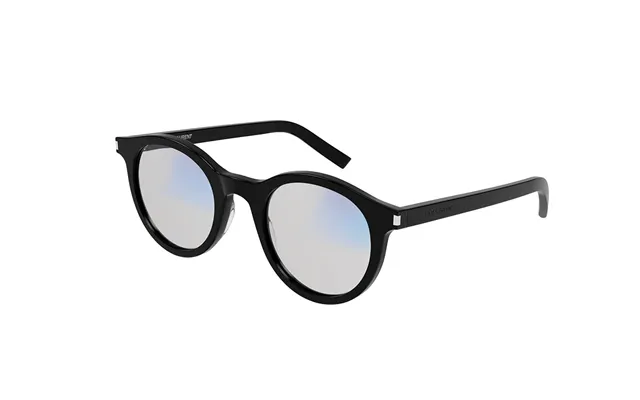 Sl 342 006 Unisex Blue Light Blocking Glasses Acetate Black Grey Round Anti-blue Light Photochromatic