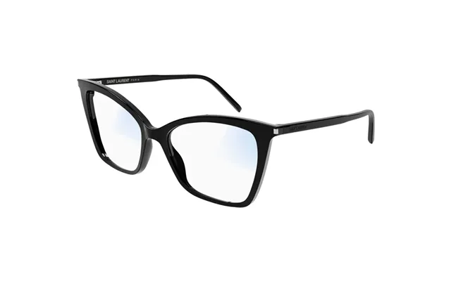 Sl 386 Sun 001 Woman Blue Light Blocking Glasses Acetate Black Transparent Cat Eye Photochromatic