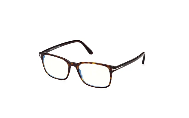 Tom Ford Ft5831-b 052 Man Blue Light Blocking Glasses Acetate Havana Squared Anti-blue Light