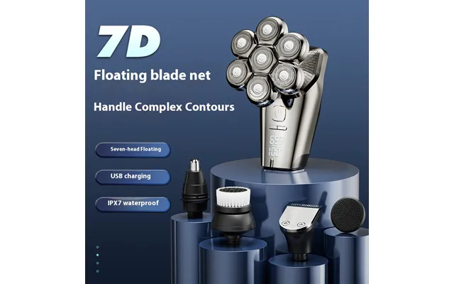 7d Magnetic 7-blade Electric Shaver For Men - 3-speed Adjustable product image