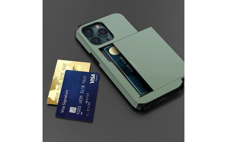 Armor Phone Case For Iphone 15 14 13 11 12 Pro Xr X Xs Max 14plus Wallet Slide Credit Id Card Holder Slot Coque