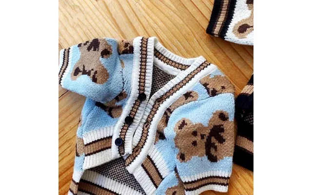 Clothes Chihuahua Striped Cardigan Sweater Bichon Frise Puppy Kitten Warm Coat Cat Dog Accessories Pet Outfit product image