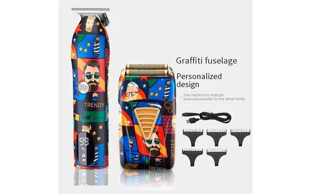 Dual Graffiti Electric Shaver - Usb Rechargeable, Low Noise 36db , Detachable & Washable Head, 2 product image
