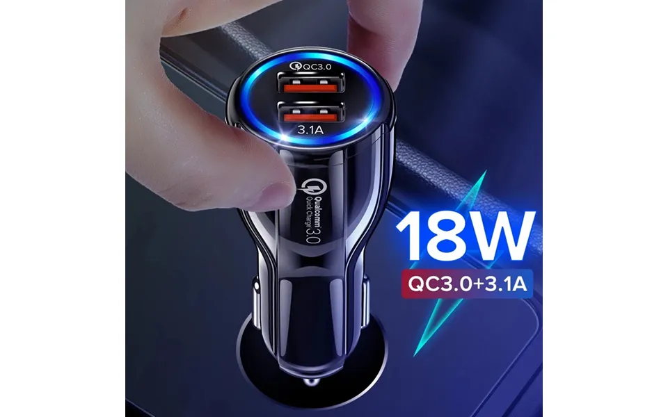 Dual Usb Qc 3.0 Car Charger Quick Charge 3.0 Phone Charging Car Fast Charger 2ports Usb Portable Charger For Iphone Xiao