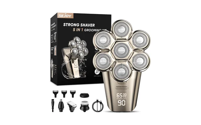 Electric Head Shaver For Bald Men 7 Blade Ating Razor Hair Trimmer Usb Rechargeable Led Diplay Waterproof Beard product image