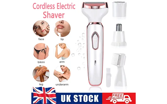 Facial Hair Removal For Women 4 In 1 Electric Razor Shaver Nose Eyebrow Trimmer product image