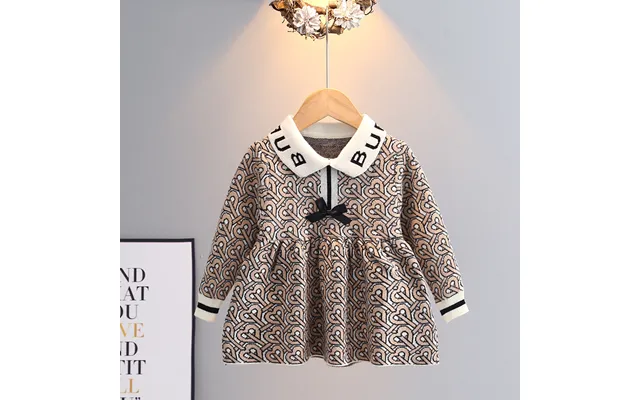 Girls' Sweater 2021 Autumn Winter New Korean Version Love Letter Bow Dress 9008 product image
