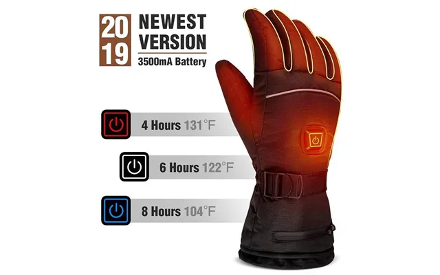 Heated Gloves For Men Women 3-temperature Electric Ski Gloves 5000mah & Windproof product image