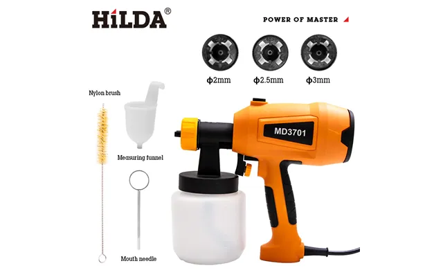 Hilda Electric Spray Gun With 4 Nozzles - High-pressure Paint Sprayer For Latex & Oil-based Paint product image