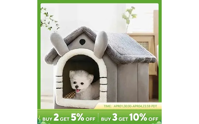 Indoor Warm Soft Pet Tent House Dog Kennel Cat Bed With Removable Cushion Suitable For Small Medium Large Pets product image