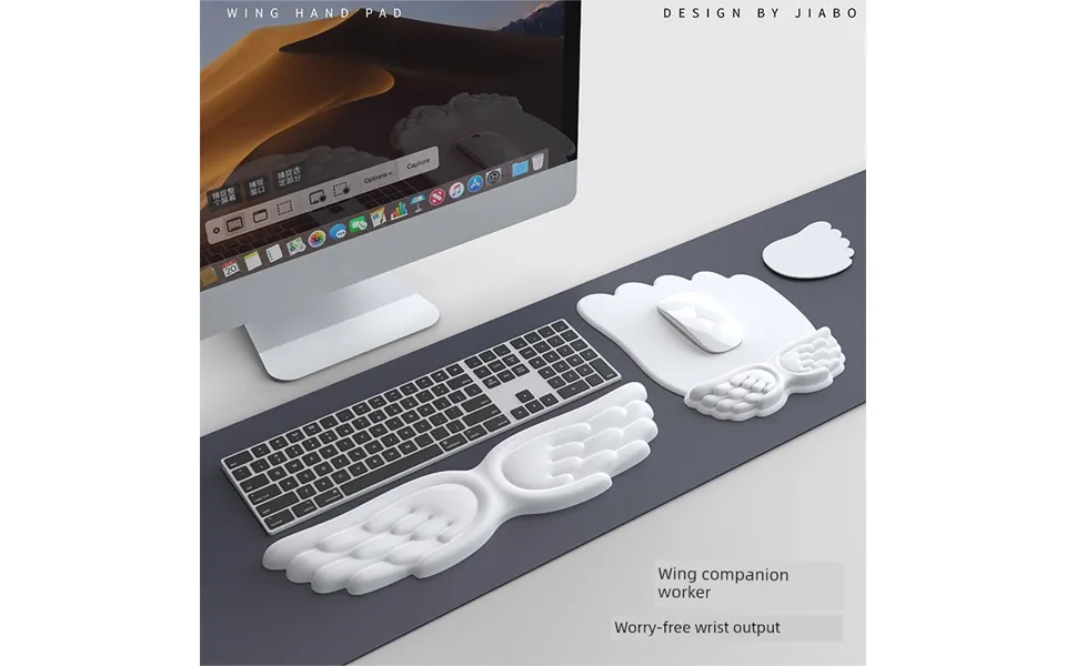 Unbeatable Quality Angel Wings Keyboard Tray Wrister Protective Silicone Men And Women Typing Mouse Pad Soft Wrist Splin