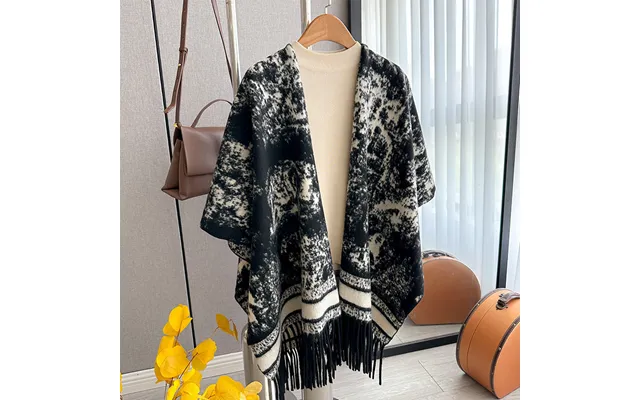 Unisex Scarf Fashion Painting Cape Shawl Warm All-match Tassel Animal World Cashmere Scarf product image