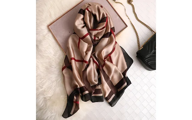 Voothost Women 180x90cm Scarf Plaid Quality Soft Silk Scarves Female Shawls Foulard Beach Cover-ups Wraps Ladies Bandana product image