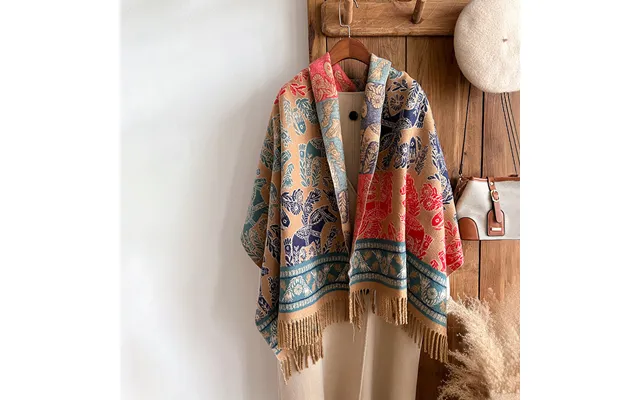 Women's Scarves Ethnic Style Shawl Winter Travel Photo Ladies Scarf Cashmere Tassel Warm Scarf Live Wholesale product image