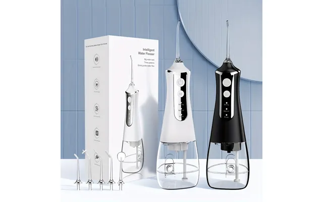1 Set 300ml Rechargeable Cordless Water Flosser With 5 Jet Tips,and Detachable Reservoir - Perfect For Whitening Teeth A