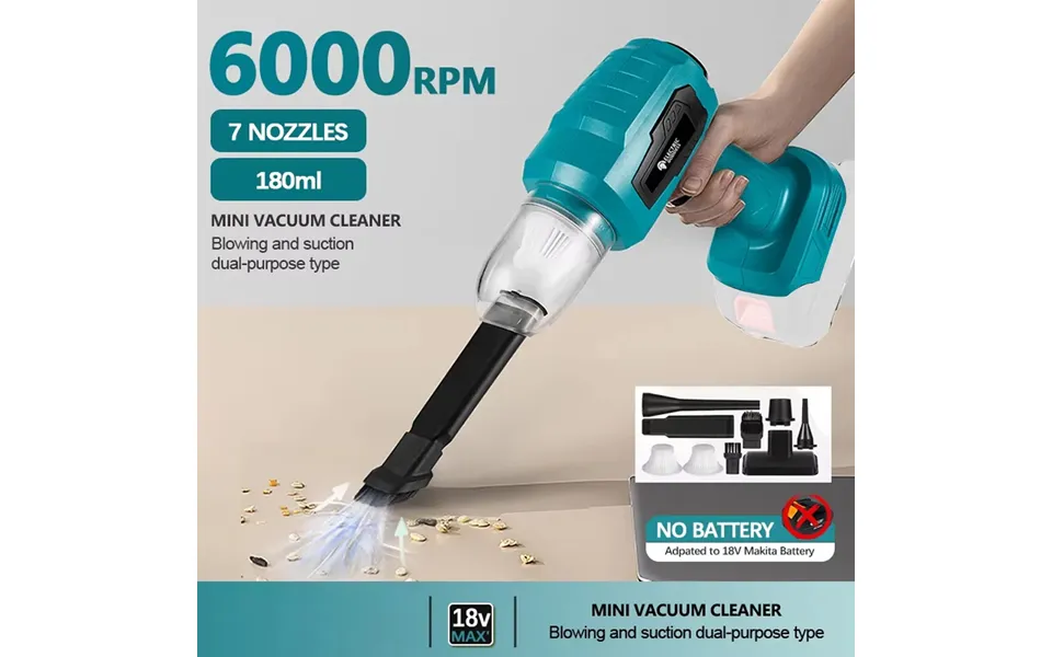 120w Electric Mini Brushed Cordless Vacuum With 6000rpm - Multifunction For Home Diy