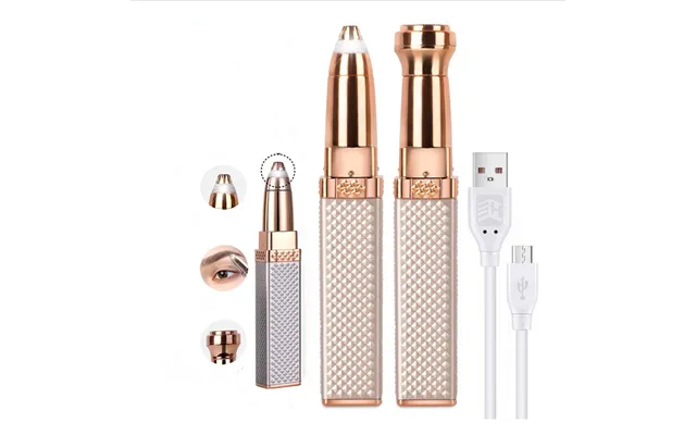 2 In 1 Women's Electric Epilator Usb Charging Portable Hair Remover Bikini Painless Shaver For Women Body Facial Eyebrow