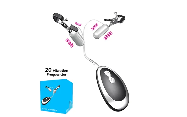 20 Frequency Nipple Vibrator Vibrating Nipple Clamps Clitoral Clip Breast Massage Clitoral Stimulation Female Sex Toys