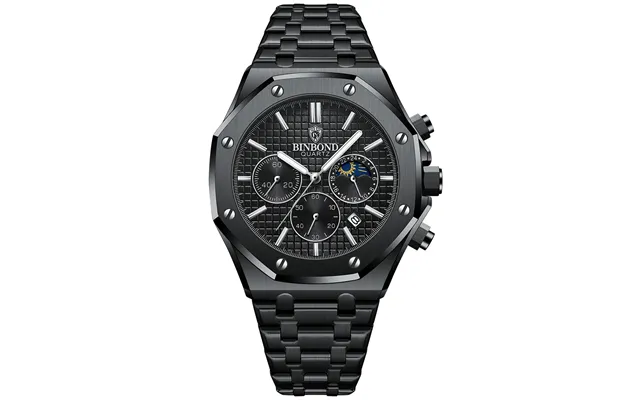 2023 New Hot Selling High End Multi Functional Moon Phase Steel Band Glow Multi Functional Men's Watch Quartz Watch product image