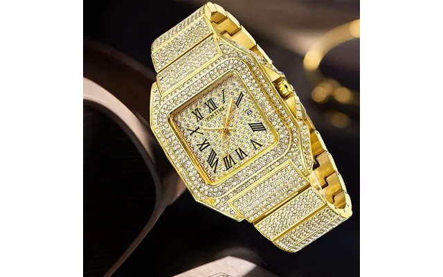 2023 New Hot Selling Watch Men's Quartz Watch Square Diamond Calendar Watch Men's Popular Style Quartz Men's Watch product image