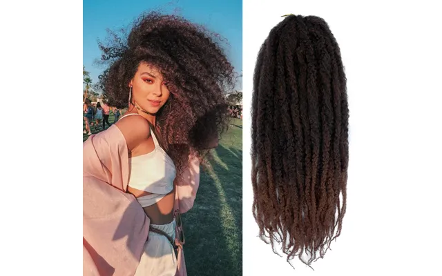 24inch Marley Braids Hair 100g Synthetic Soft Kinky Twist Hair Ombre Brown Grey Crochet Braiding Hair Extensions For Bla