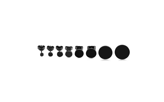 2pcs Black Punk Mens Stainless Steel Stud Roundness Earrings Men Women Hip Hop Rock Piercing Gauge Roundness Earrings Je