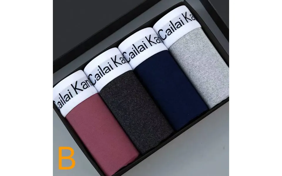 4pcs Men Boxers Man Short Breathable Flexible Comfortable Shorts Boxers Lovely Solid Panties