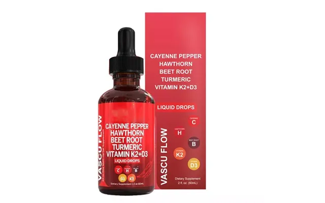 60ml Natural Cayenne Pepper Liquid Drop Hawthorn Fruit Beetroot Vitamin D3 K2 product image