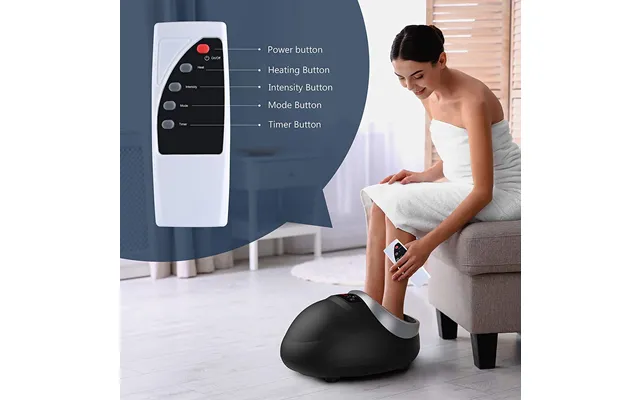 Auto Foot Massager With Heat & Air Compression - Wireless Remote Control For Relaxation, Pain Relief & Improved Circulat product image