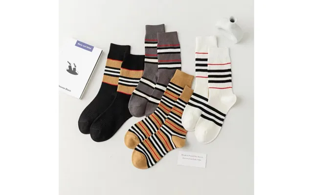 Autumn And Winter New Children's Classic Stripes Ins Trendy Mid Tube Socks Soft - Comfortable product image