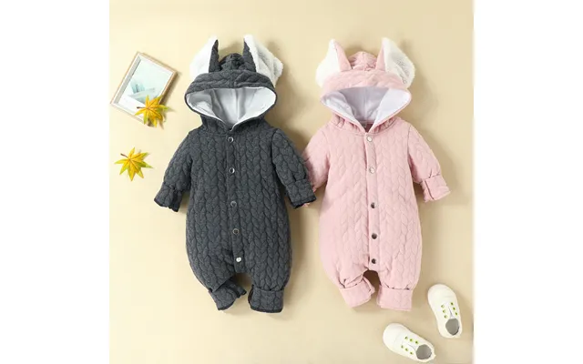 Baby Clothing Winter Baby Long Sleeves Long Legs Crawling Clothes Baby Boy Baby Girl Hooded Single-breasted Onesie Outsi product image