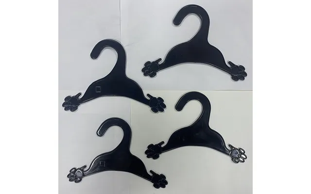 Black Plastic Pet Clothes Hanger Thickened Simple Stylish Small Size Non Slip Not Easy To Fall Off For Cats And Dogs