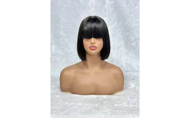 Bob Short Double Drawn Straight Wigs With Bangs Black Hair Wigs For Women 3x1 Lace Daily Cosplay Party Wigs Heat Resista