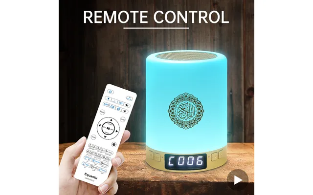 Bright Quran Azan Muslim Quran Bluetooth Speaker Portable Night Light Holy Lamp Sound Box Music Wireless Speaker