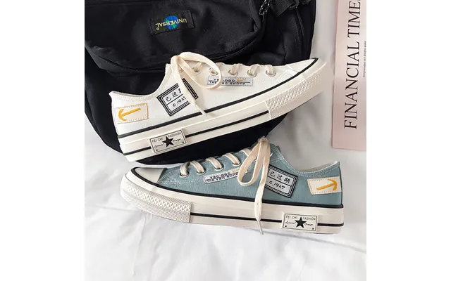 Canvas Shoes Men's Low-top Korean Trendy Versatile Casual Sneakers Men's Spring Breathable Influencer Student Shoes Male