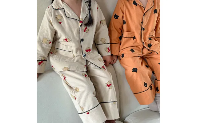 Children's Clothing Children's Cotton Woolen Pajama Set Boys And Girls Baby Spring And Autumn Home Clothing Two-piece Se product image