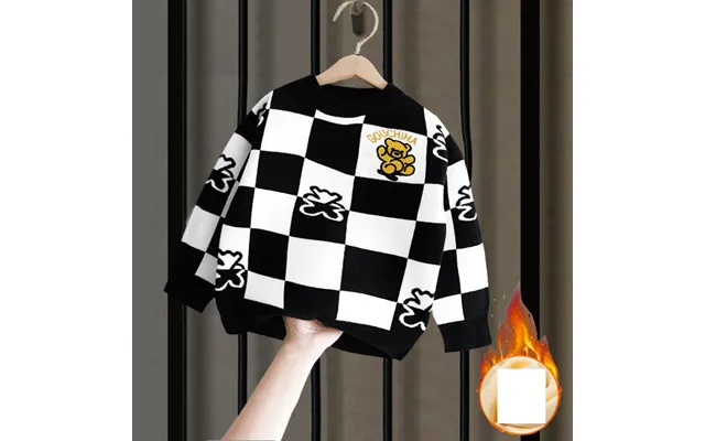 Children's Sweater Pure Cotton Boy's Sweater Baby With Pile Thickened Cotton Thread Autumn And Winter Boy's Threadline product image