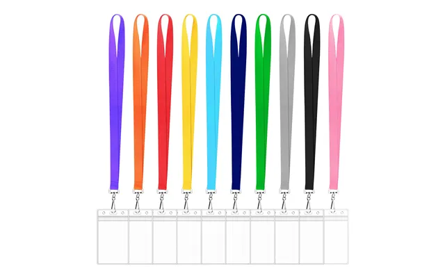 Color Polyester Eight-character Buckle Lanyard Certificate Lanyard Pvc Card Certificate Lanyard