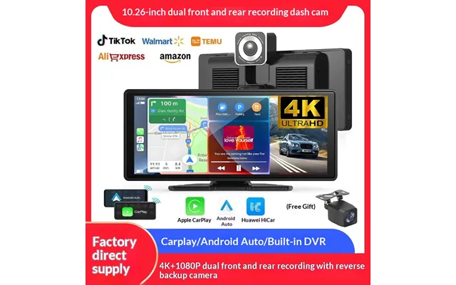 Cross-border 10.26inch Carplay Smart Convenient Navigation Mp5 Player Car Screen Projection Dash Cam