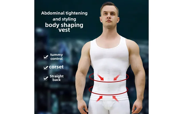 Cross-border Seamless Men's Body Shaping Clothes Tunic Vest Abdominal Bon Hide Meat Shaped Base I-shaped Vest Db01 product image