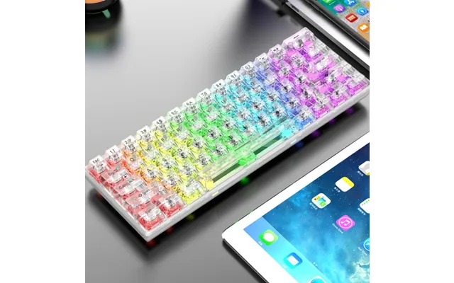 Dazzling Silver Fox K30 Pro Wireless Bluetooth The Third Mock Examination Transparent 61 Key Mechanical White Axis