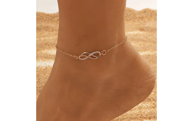 Digital Infinite 8 Pendant Buckle Exquisite Inlaid Ankle Chain Foot Decoration For Women
