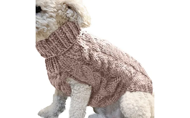 Dog Cute Pet Sweater Fashion Autumn And Winter New Pet Clothes Solid Color Twist Knitted Warm Clothing Comfortable product image