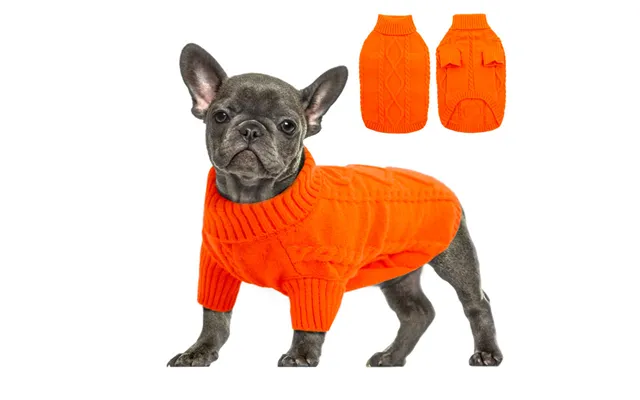 Dog Turtleneck Clothes Autumn And Winter Clothing Autumn And Winter New Pet Clothing Solid Color Knitted Sweater product image